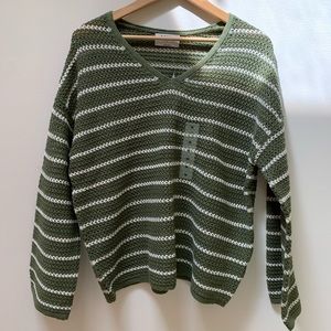Crochet stitch striped sweater